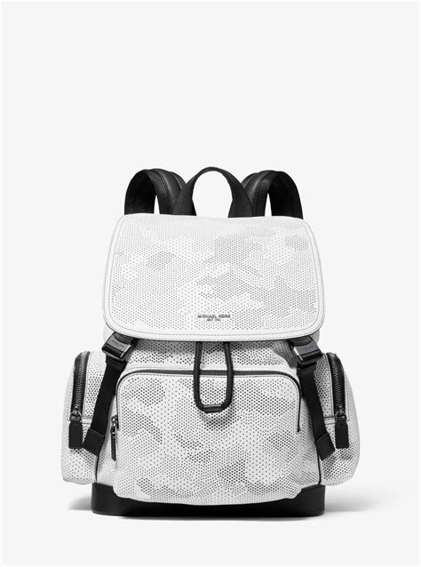 michael kors men's backpack white